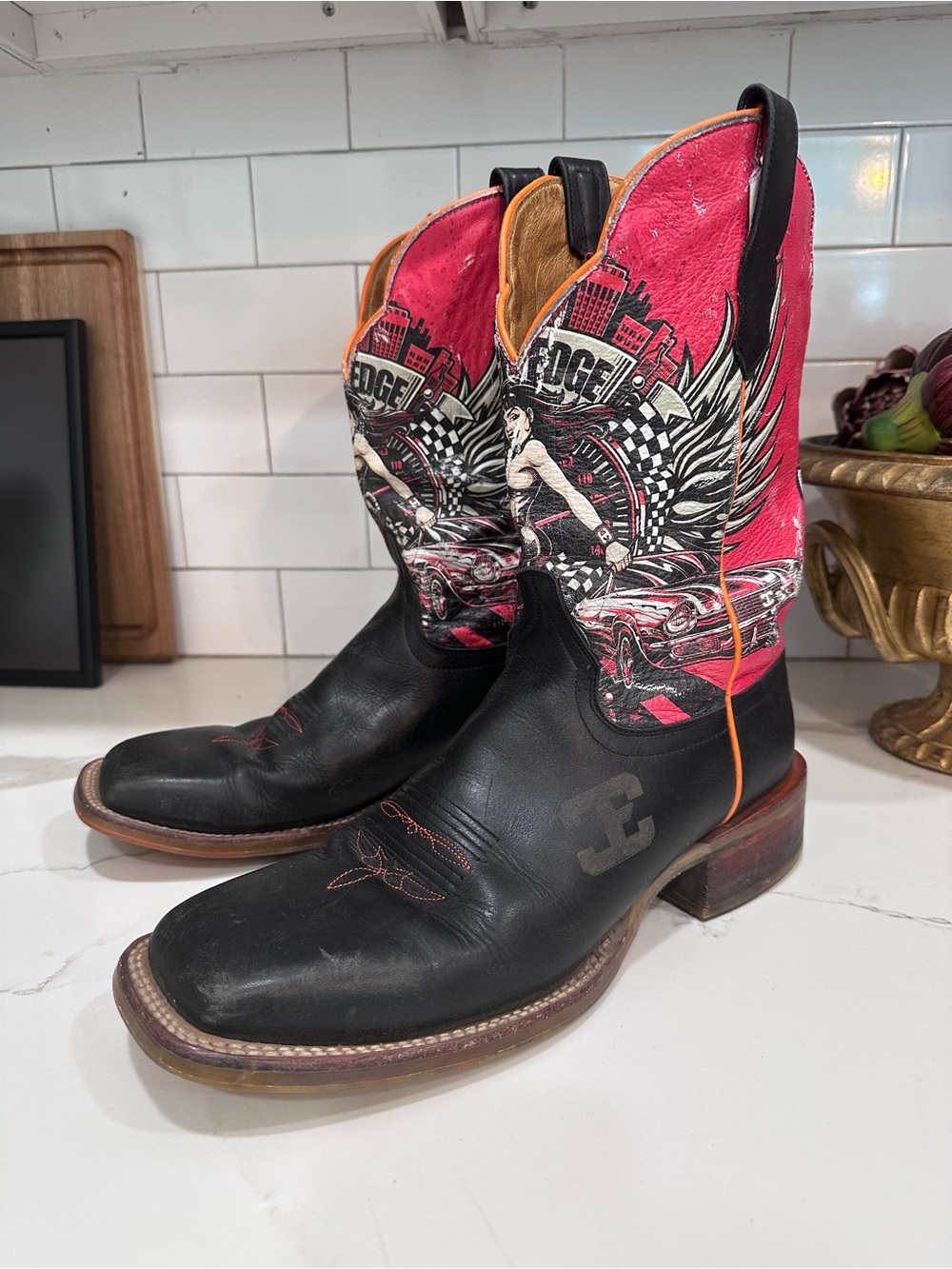 Cinch Edge Race Ready vintage Boots- Rare